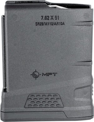 MFT MAGAZINE AR10/SR25 7.62X51 - 308 WIN 10RD BLACK POLYMER