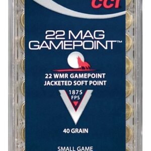 CCI 22WMR 40GR GAMEPOINT JSP - 1875FPS 50RD 40BX/CS