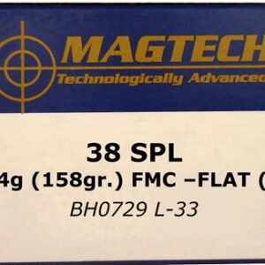 MAGTECH 38 SPECIAL 158GR LEAD - FMJ FLAT 50RD 20BX/CS