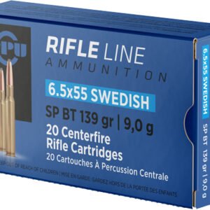 PPU 6.5X55 MAUSER 139GR JSP - 20RD 10BX/CS