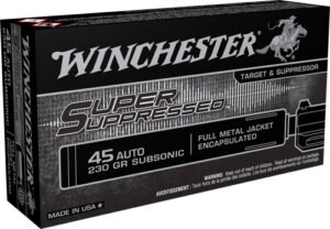 WINCHESTER SUPER SUPPRESSED - 45 ACP 230GR FMJ 50RD 10BX/CS