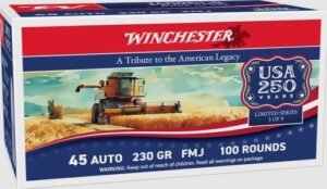 WINCHESTER USA 45 ACP 230GR - FMJ-RN 100RD 250TH ANV 5BX/CS