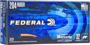 FEDERAL 204 RUGER 32GR V-MAX - 20RD 10BX/CS