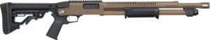 MOSSBERG 590R TACTICAL 12GA - 18.5" 6RD ADJ STK CYL FDE