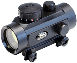 BSA HUNTSMAN 1X30MM SIGHT - RED/GRN/BLUE DOT RETICLE