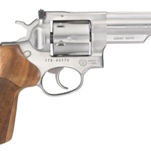 Ruger 1775 GP100 Match Champion 10mm Auto 6rd 4.20" Satin Stainless Half-Lug Barrel, Cylinder & Frame, Hogue Stippled Hardwood Grip, Transfer Bar Safety