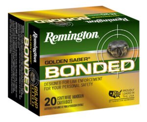 Remington Ammunition 29325 Golden Saber Bonded  45ACP 185gr Bonded Brass Jacketed Hollow Point 20 Per Box/25 Case