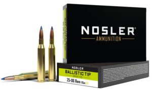 Nosler 40071 Ballistic Tip 25-06Rem 115gr Spitzer Ballistic Tip 20 Per Box/10 Case