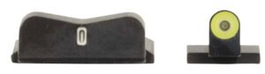 XS Sights SW0030S5Y DXT2 Big Dot Night Sights- Smith and Wesson Black | Green Tritium Yellow Outline Front Sight Green Tritium White Outline Bar Rear Sight