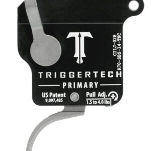 TriggerTech R70SBS14TNC Primary Without Bolt Release Single-Stage Traditional Curved Trigger with 1.50-4 lbs Draw Weight for Remington 700 Right