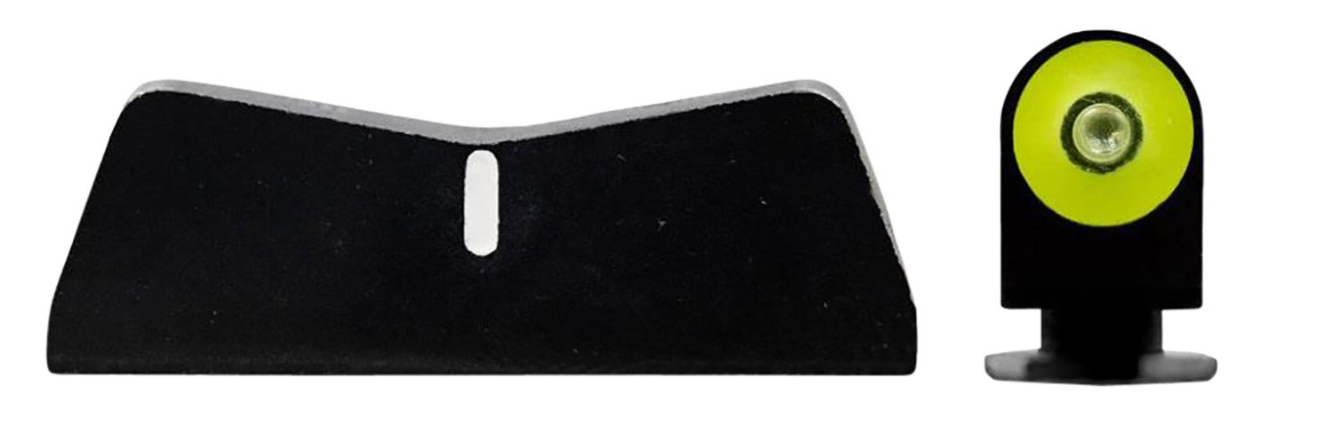 XS Sights GL0009P3Y DXT2 Big Dot Night Sights fits Glock Black | Green Tritium Yellow Outline Front Sight White Stripe Rear Sight