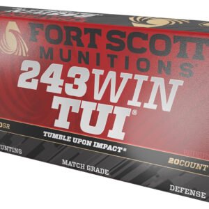 Fort Scott Munitions 243070SCV Tumble Upon Impact (TUI) Rifle 243Win 70gr Solid Copper Spun 20 Per Box/10 Case