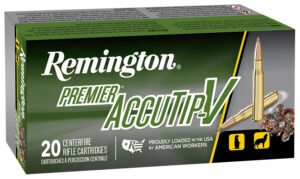 Remington Ammunition 21202 Premier Accutip-V 224Valkyrie 60gr AccuTip V Boat Tail 20 Per Box/10 Case