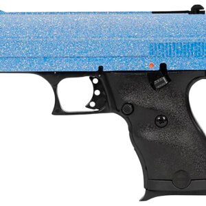 Hi-Point 916BLSP C9  9mm Luger 8+1 3.50" Black Steel Barrel, Hydro-Dipped Blue Sparkle Serrated Slide, Black Polymer Frame, Black Polymer Grips