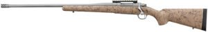 Ruger 57163 Hawkeye FTW Hunter Full Size 6.5 PRC 4+1 24" Matte Stainless Threaded Barrel, Picatinny Rail Stainless Steel Receiver, Speckled Tan/Black HS Precision Synthetic Stock, Left Hand