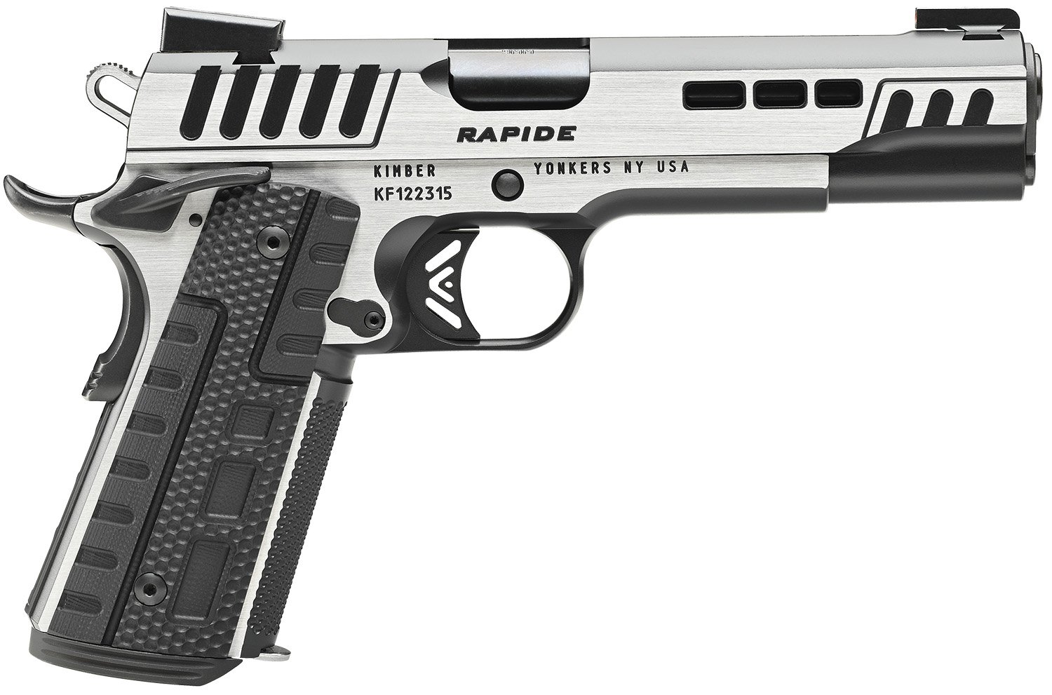 Kimber Mfg.,inc 3000421 Rapide Scorpius 9mm 9+1 5" Black KimPro II w/ Brush Polished Flats Stainless Steel Slide G10 Grip