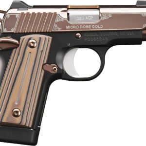 Kimber Mfg.,inc 3300173 Micro Rose Gold NS 380 ACP 7+1 2.75" Rose Gold PVD Coating Steel Slide Matte Black G10 Grip