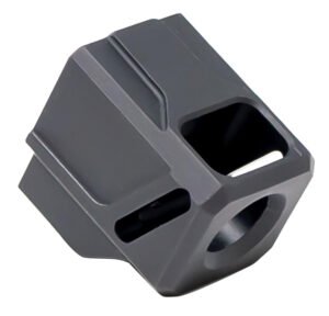 Faxon Firearms FFPACOMPSSG01 EXOS-523 Compensator for G43 Black Anodized Aluminum 1/2"x28 Threads 1.125" OAL 9mm
