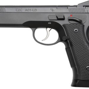 Cz Custom Shop 96336 A01-LD  9mm Luger 19+1 5" Match Grade Bull Barrel, Black Optic Cut/Serrated Steel Slide, Black Polycoat Steel Frame w/Beavertail, Black G10 Grip, Long Dustcover