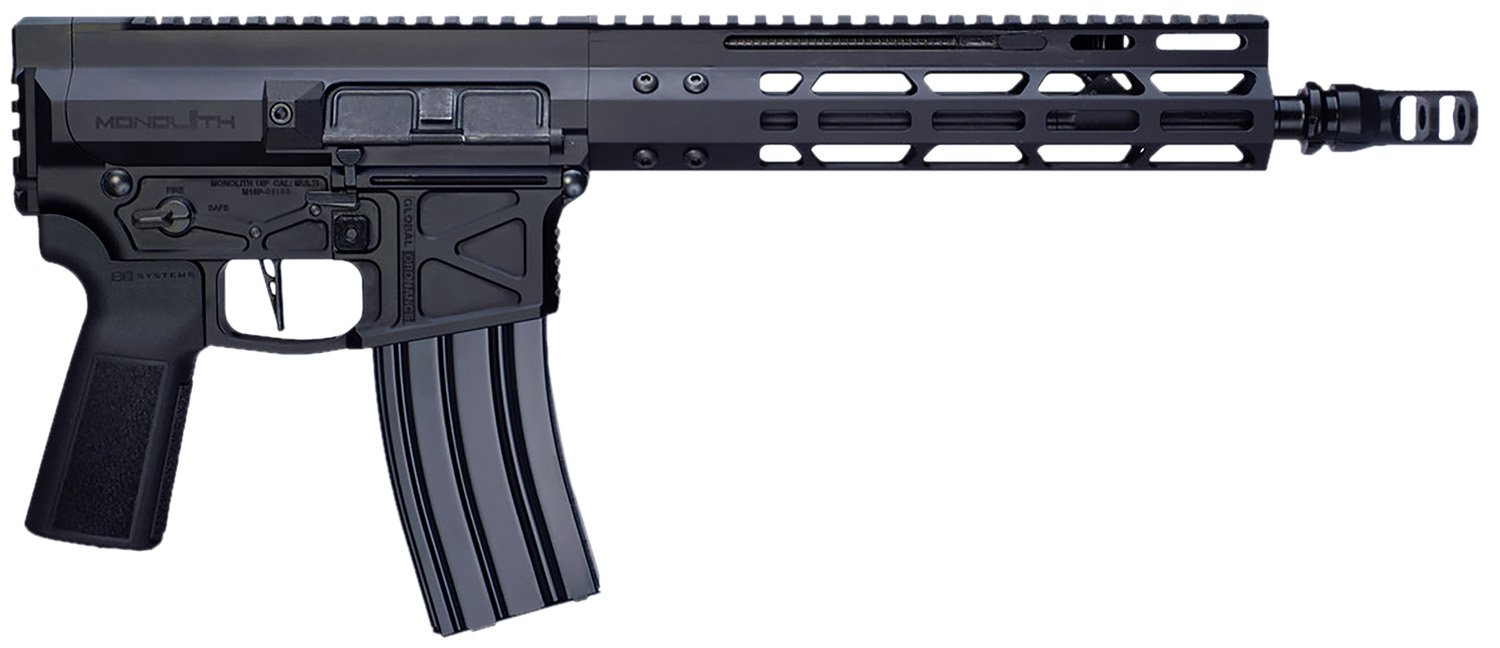 Global Ordnance LLC 197892003230 Monolith 15P 5.56x45mm NATO 30+1 12.50" Black Mono Barrel, M-LOK Handguard, Black Aluminum Picatinny Rail Receiver, Rear Picatinny Rail, B5 P-Grip 23 Grip