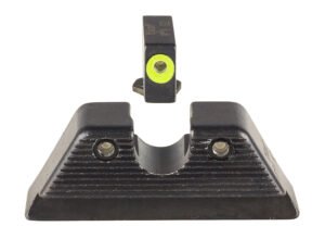 Trijicon 601091 HD XR Night Sight Set Green Tritium/Yellow Outline Front, Green Tritium Rear, Black Frame, Fits Most Glock/17 MOS/19 MOS/45 MOS