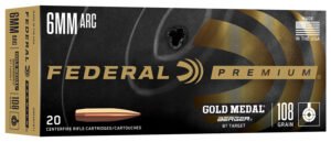 Federal GM6ARCBT1 Gold Medal  6mmARC 108gr 20 Per Box/10 Case