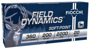 Fiocchi 360BHB Field Dynamics  360Buckhammer 200gr Soft Point 20 Per Box/10 Case