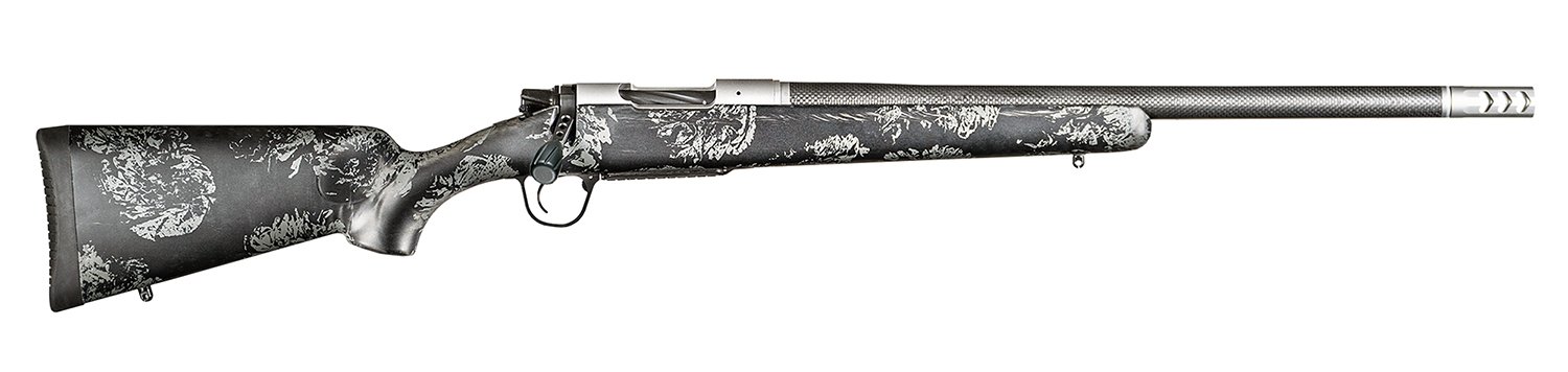Christensen Arms 8010631801 Ridgeline FFT 7mm PRC 3+1 24" Carbon Fiber Threaded Barrel, Stainless Steel Drilled & Tapped Receiver, Carbon w/Gray Accents Sporter FFT Carbon Fiber Stock