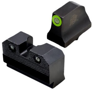 XS Sights GLR204P6G R3D 2.0 Night Sight Set Green Tritium Front/Black Oxide Frame, Compatible w/Glock