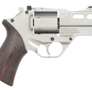 Chiappa Firearms CF340353 Rhino 30SARX *CA Compliant 357 Mag 6 Shot 3" Stainless Steel Barrel & Cylinder, Stainless Alloy Frame, Black/Red G10 Grip