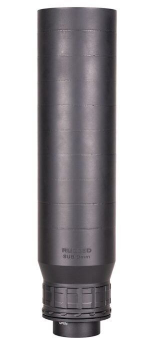 Rugged Suppressors SUB9 SUB9  9mm 1.73" Black Stainless Steel 1.375"x24