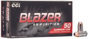 CCI 3477 Blazer Clean-Fire Handgun 40S&W Lead Free 180gr Total Metal Jacket 50 Per Box/20 Case