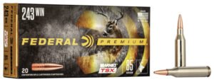 Federal P243K Premium 243Win 85gr Barnes TSX 20 Per Box/10 Case