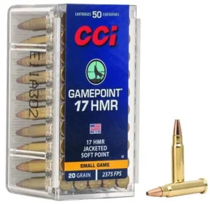CCI 17 HMR GAMEPOINT  20GR JSP  50 RD/BX 40 BX/CS