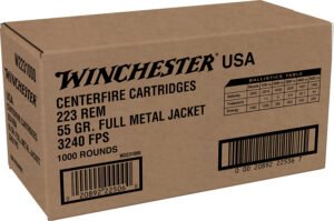 Winchester Ammo W2231000 USA  223Rem 55gr Full Metal Jacket 1000rds *Sold by Case