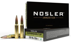 Nosler 40034 E-Tip  308Win 150gr E Tip Lead Free 20 Per Box/10 Case