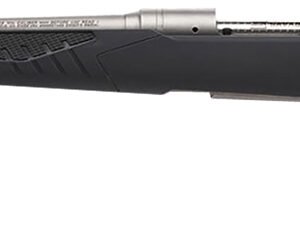 Savage Arms 57086 110 Storm Full Size 243 Win 4+1 22" Matte Button-Rifled Barrel, Matte Drilled & Tapped Stainless Steel Receiver, AccuStock Matte Gray Synthetic Stock, Left Hand