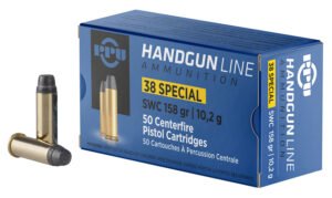 PPU PPH38SS Handgun  38Special 158gr Semi Wadcutter 50 Per Box/10 Case