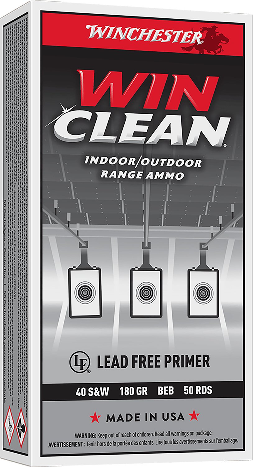 Winchester Ammo WC402 Super X 40S&W 180gr Winclean Brass Enclosed Base 50 Per Box/10 Case