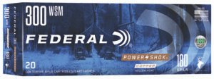 Federal 300WSMC Power-Shok  300WSM 180gr Jacketed Soft Point 20 Per Box/10 Case