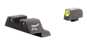 Trijicon 600540 HD Night Sights  Green/Tritium Yellow Outline Front Sight-Green Tritium Black Outline Rear Sight Glock Glock 17/17L/19 Standard Frame