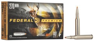 Federal P270TT3 Premium 270Win 140gr Trophy Bonded Tip 20 Per Box/10 Case
