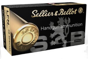 Sellier & Bellot SB38L Handgun 38Special 158gr Lead Flat Nose 50 Per Box/20 Case