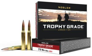 Nosler 60125 Trophy Grade Long-Range 270Win 150gr Nosler Spitzer AccuBond Long Range 20 Per Box/10 Case