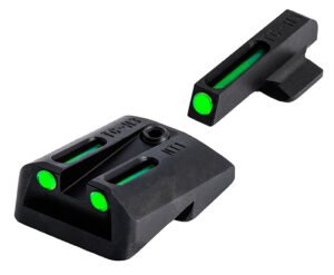 TruGlo TG131NTI TFO  Green/Tritium/Fiber Optic Front Sight-Green/Tritium/Fiber Optic Rear Sight 1911 Government