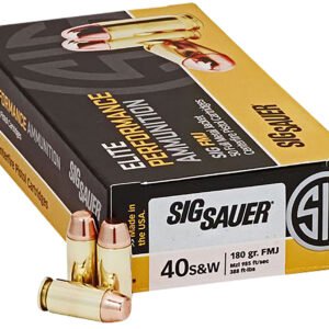 Sig Sauer E40SB250 Elite Ball  40S&W 180gr Full Metal Jacket 50 Per Box/20 Case