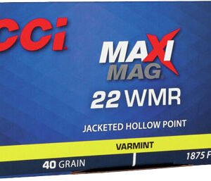 CCI MAXI-MAG 22WMR 40GR JHP - 1875FPS 200RD 10BX/CS