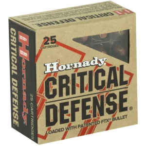 HORNADY CRITICAL DEFENSE 9X18MAK 90GR FTX 25RD BX 250RD CASE